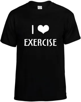 I Love Heart Exercise Unisex T-Shirt Novelty Graphic Tee Shirt