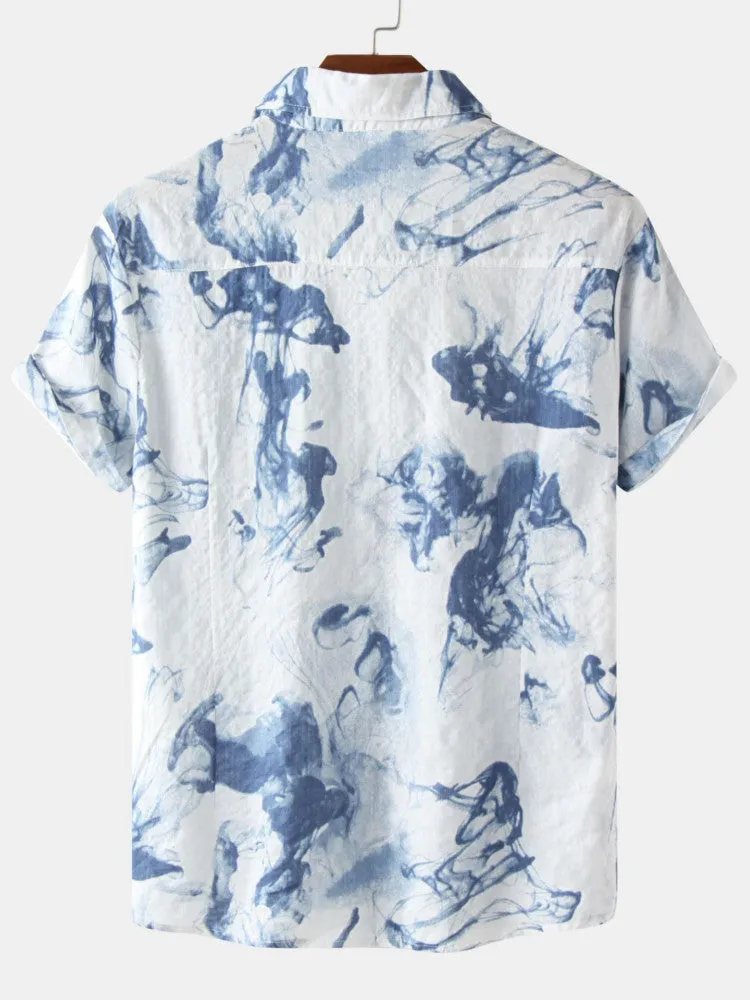 Ink Painting Short Sleeve Shirts