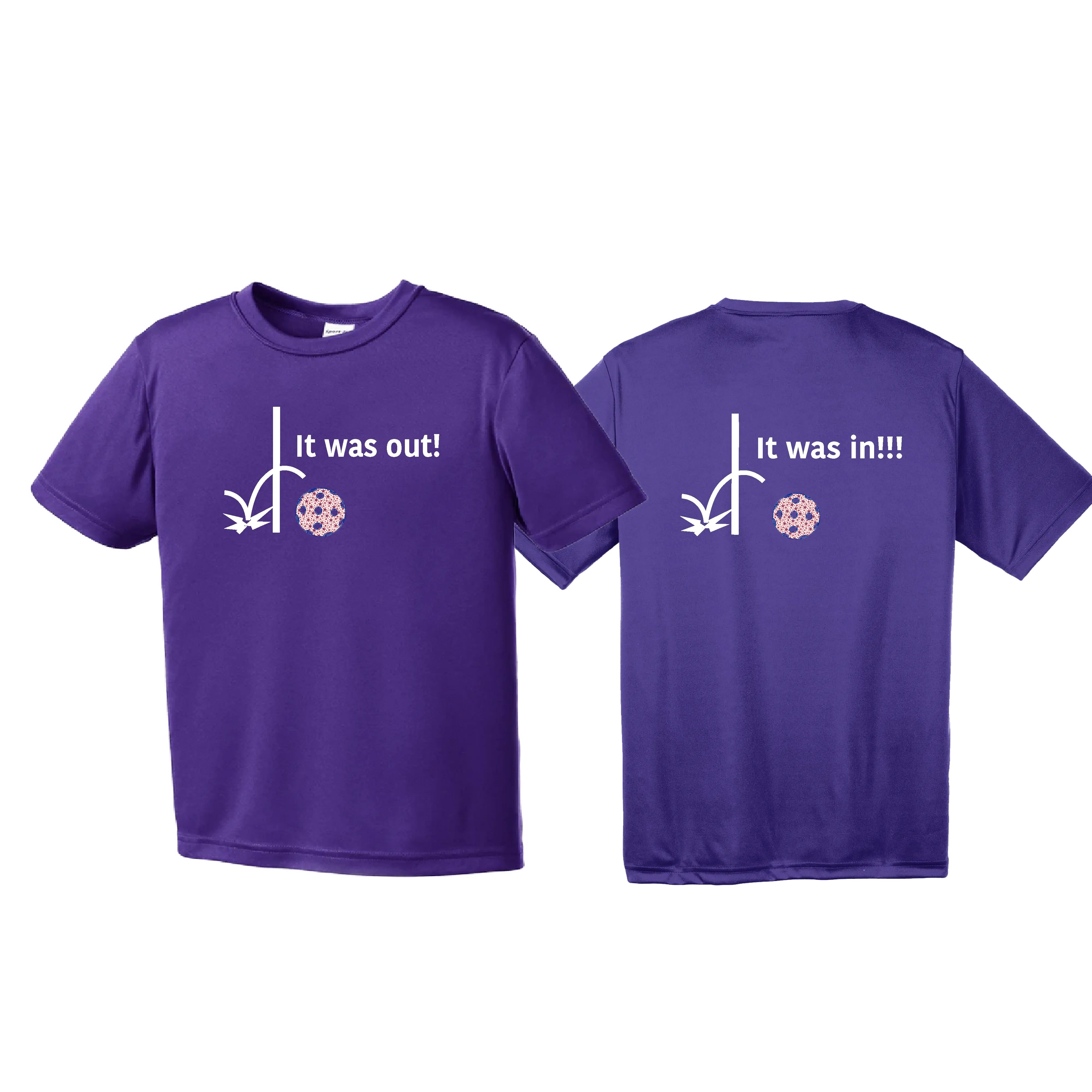 It Was Out! It Was In! (Pickleballs Patriotic Stars) | Youth Short Sleeve Pickleball Shirts | 100% Polyester
