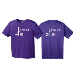 It Was Out! It Was In! (Pickleballs Patriotic Stars) | Youth Short Sleeve Pickleball Shirts | 100% Polyester