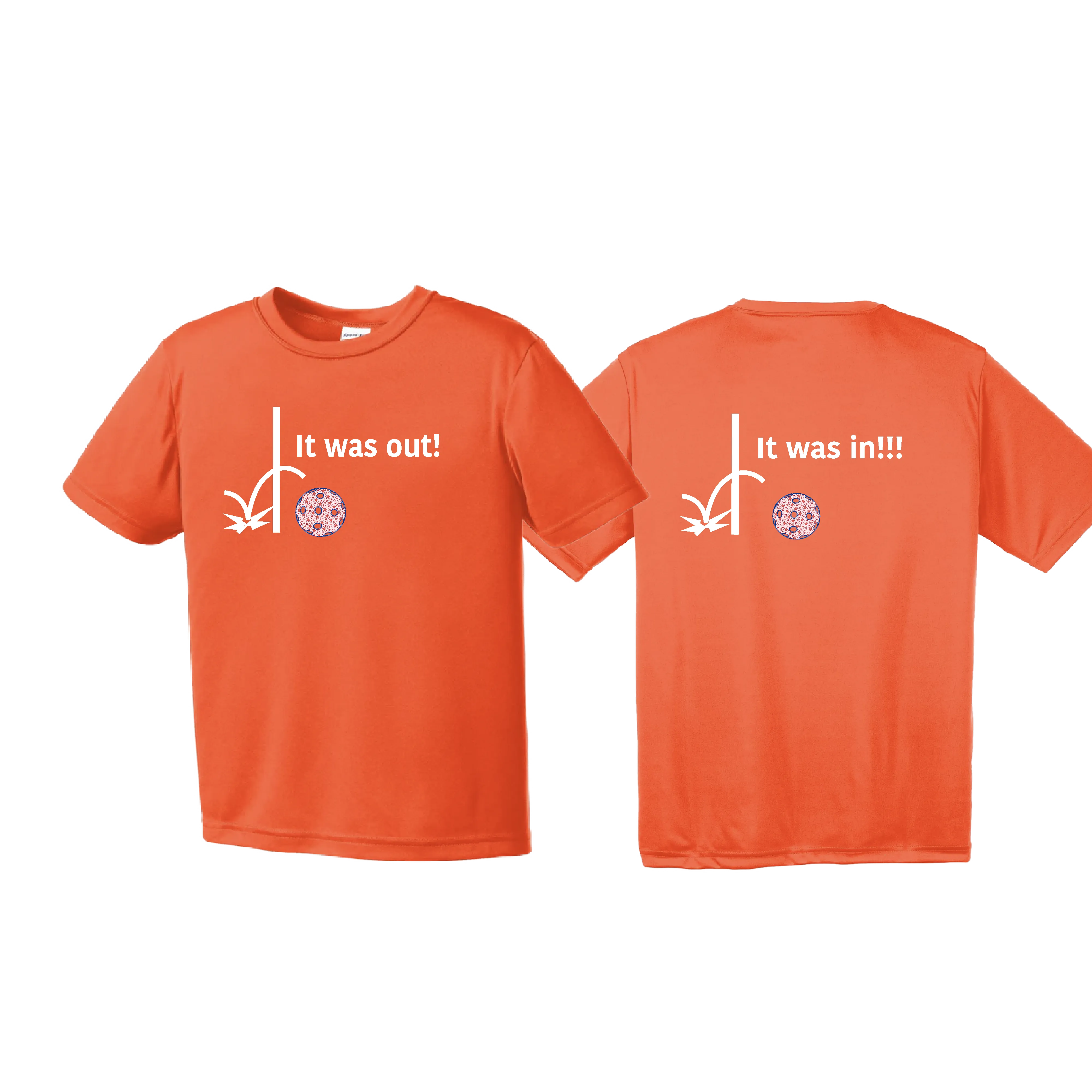 It Was Out! It Was In! (Pickleballs Patriotic Stars) | Youth Short Sleeve Pickleball Shirts | 100% Polyester
