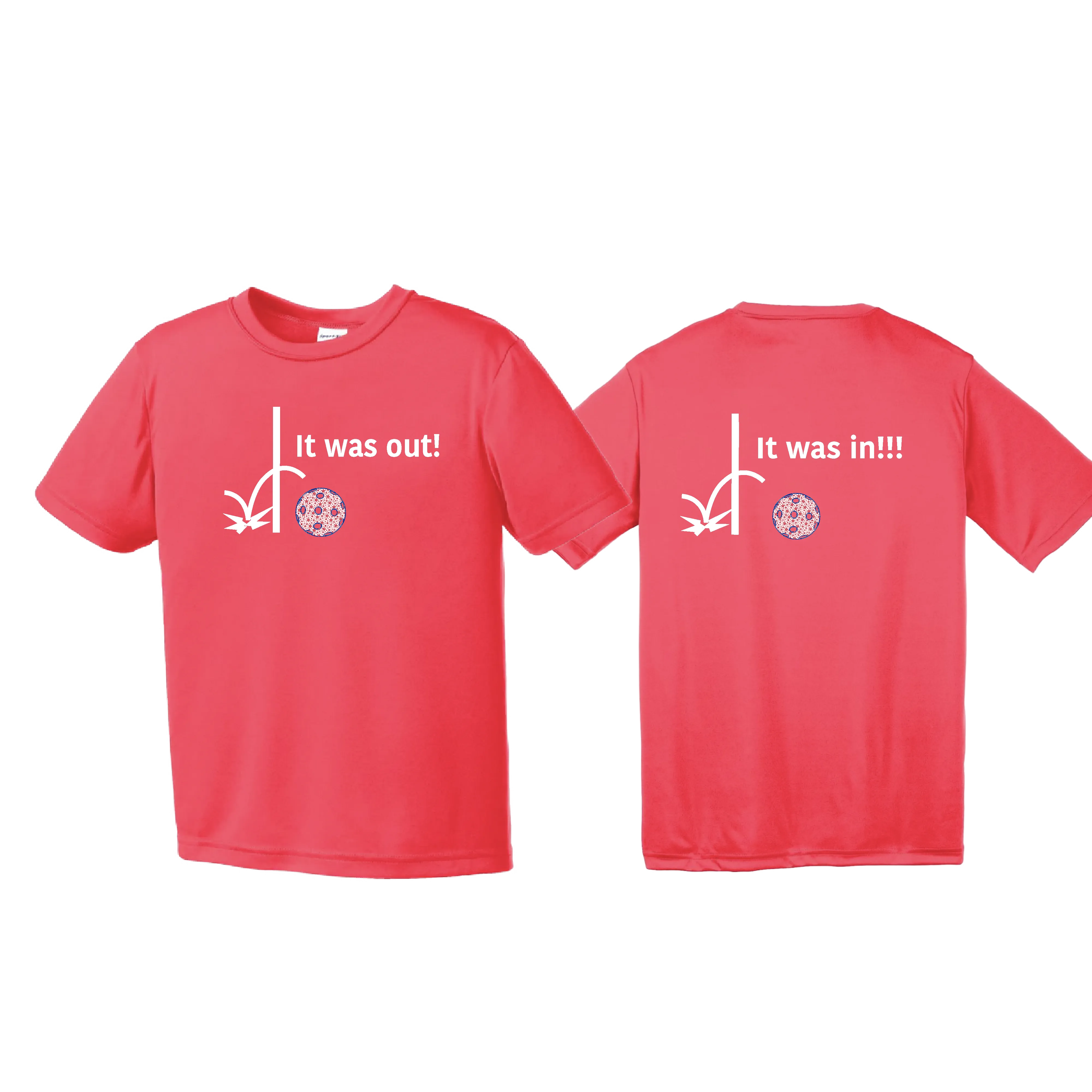 It Was Out! It Was In! (Pickleballs Patriotic Stars) | Youth Short Sleeve Pickleball Shirts | 100% Polyester