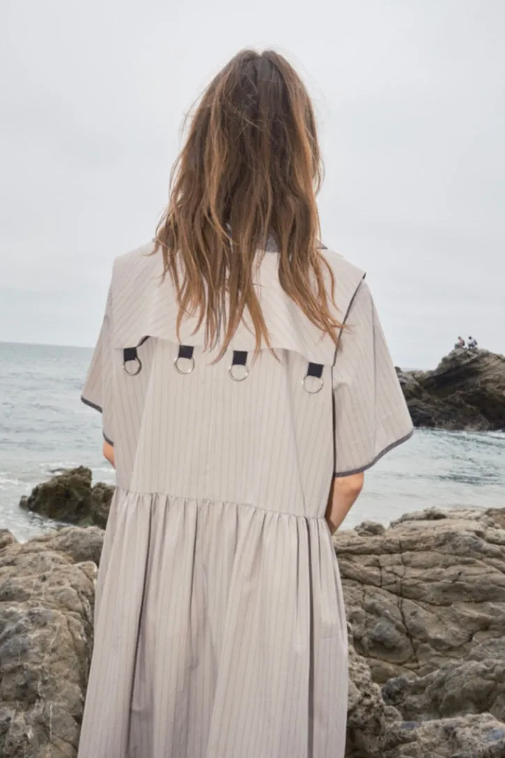 KkCo - Pumice Dress: Striped Stone