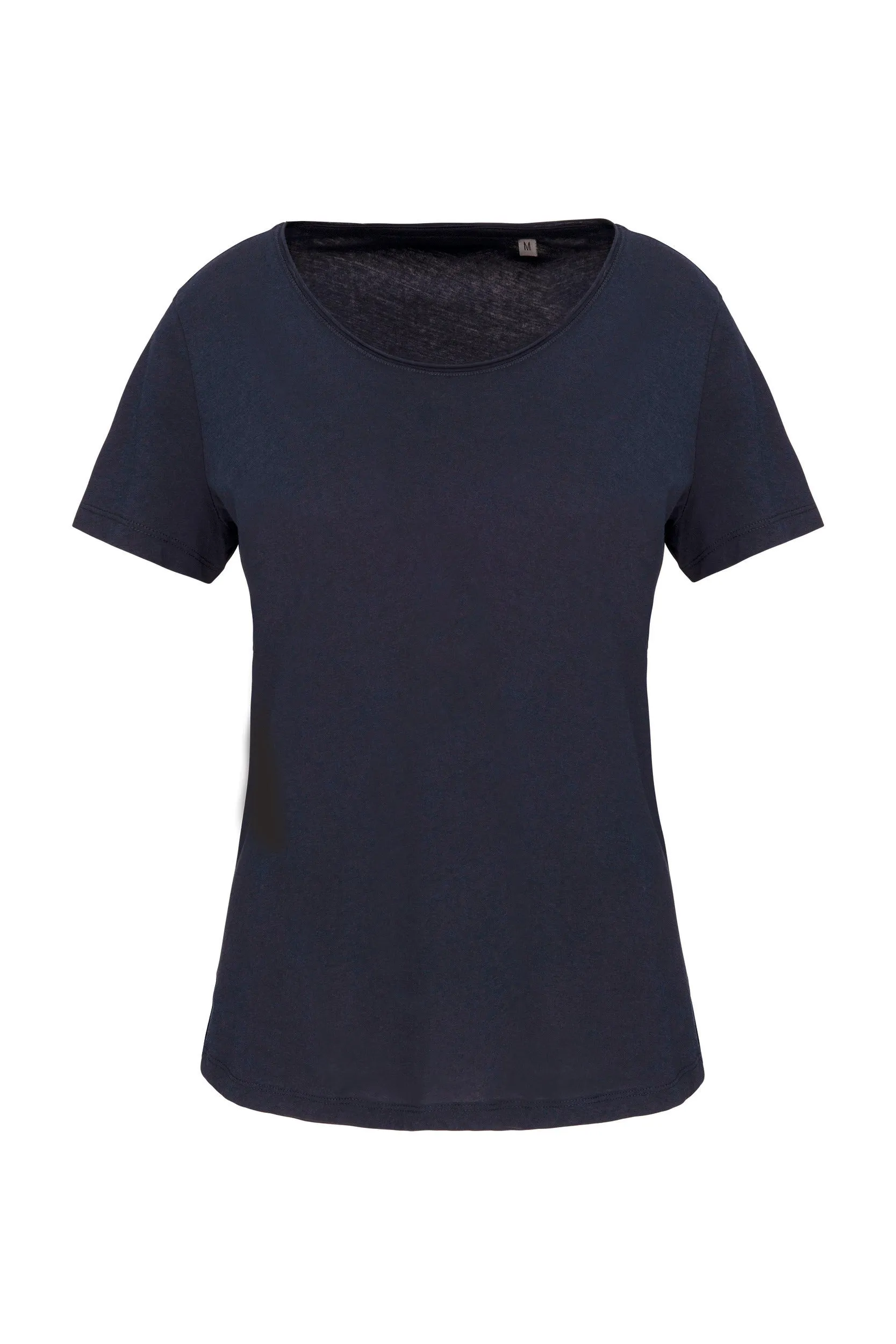 Ladies' Short-sleeved Organic T-shirt With Raw Edge Neckline - 110 g/m² -  K399