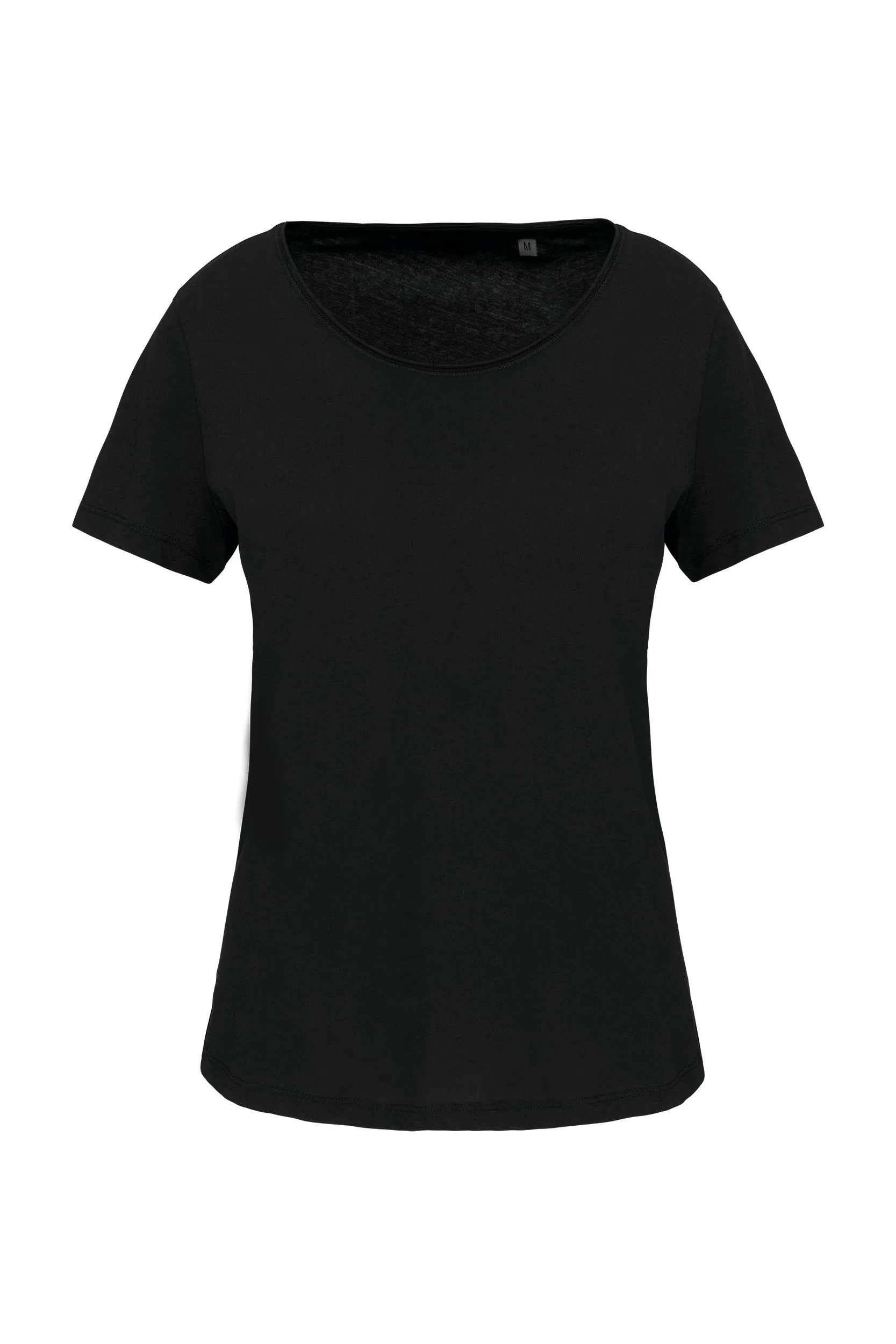 Ladies' Short-sleeved Organic T-shirt With Raw Edge Neckline - 110 g/m² -  K399
