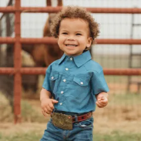 Light Denim SS Pearl Snap Shirt Kid (6-7)