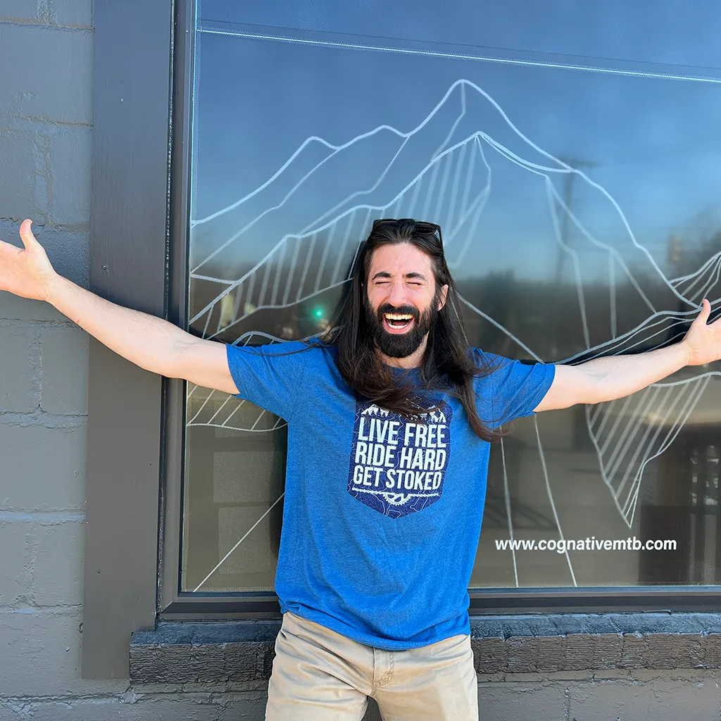 Live Free Men's Shirt (Heather Cool Blue)