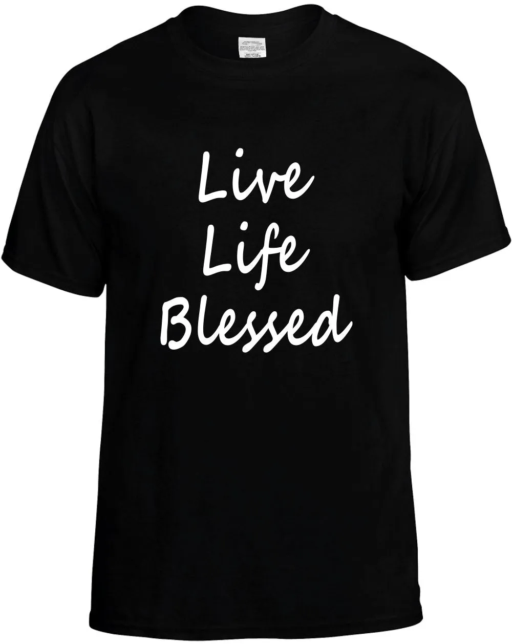 Live Life Blessed Religious Unisex T-Shirt Novelty Graphic Tee Shirt