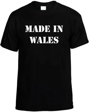 Made in Wales Unisex T-Shirt Novelty Graphic Tee Shirt