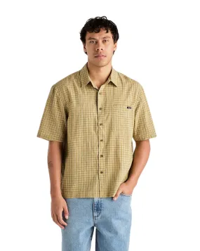 Mens Boxcar Shirt - Tan Check