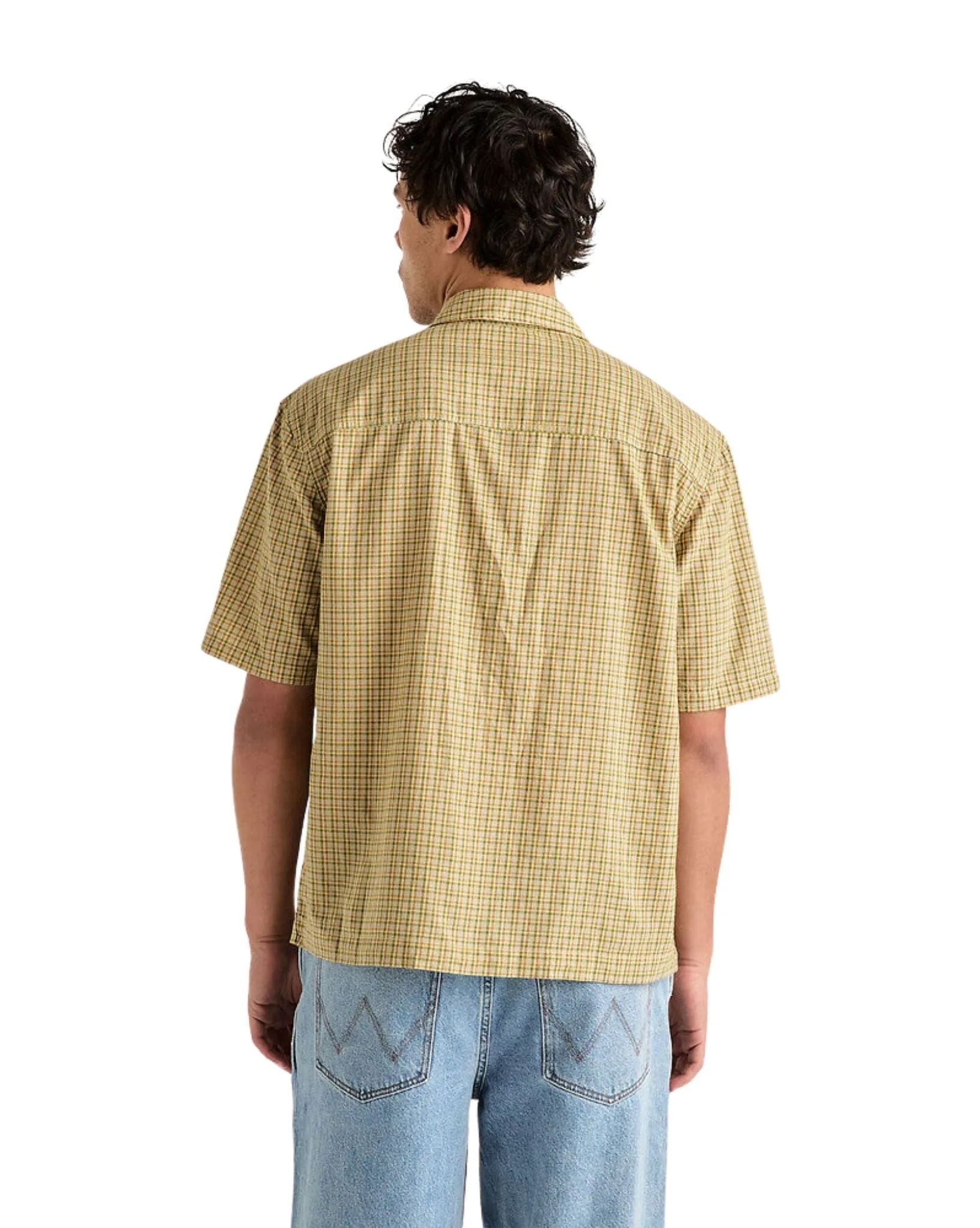 Mens Boxcar Shirt - Tan Check