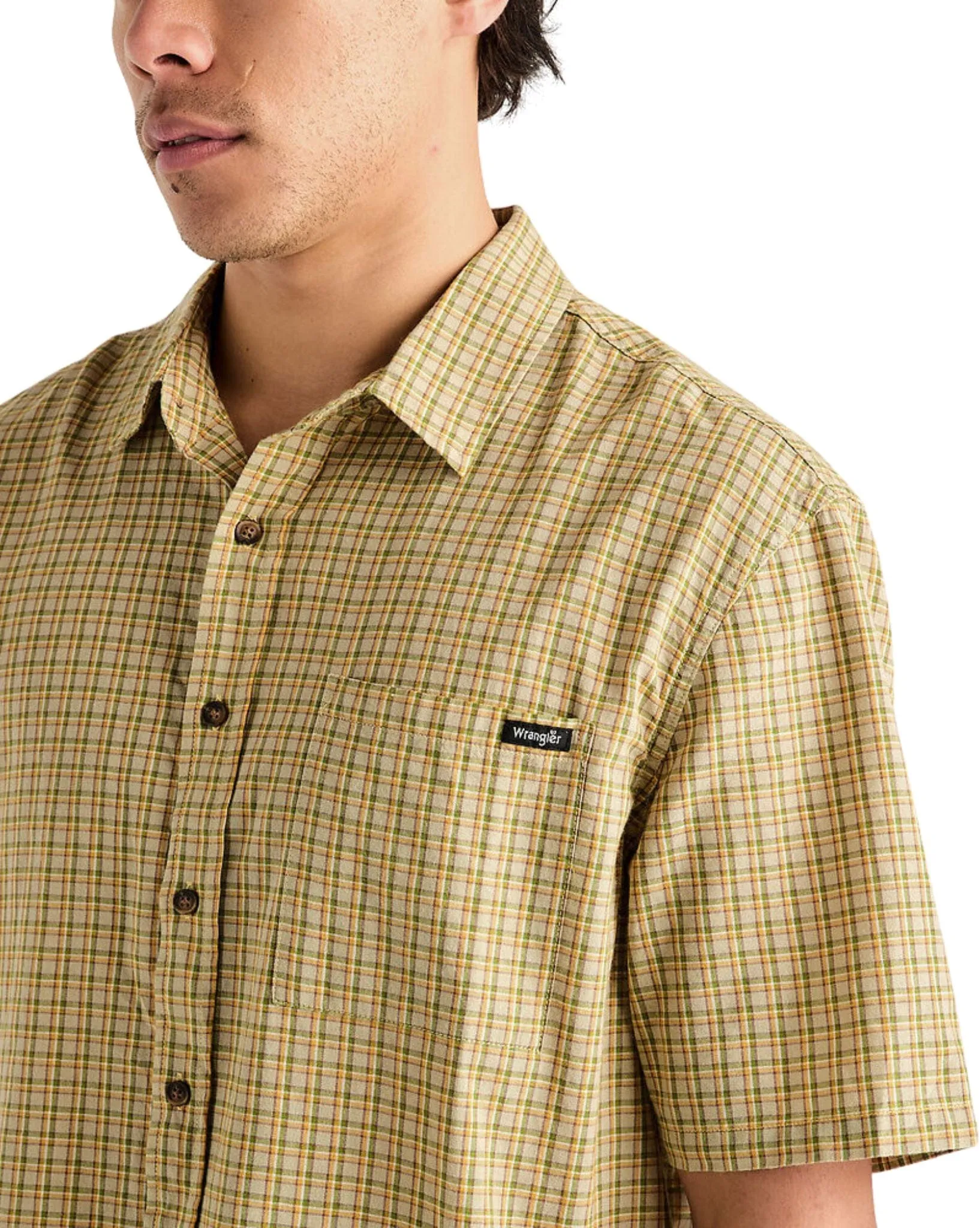 Mens Boxcar Shirt - Tan Check