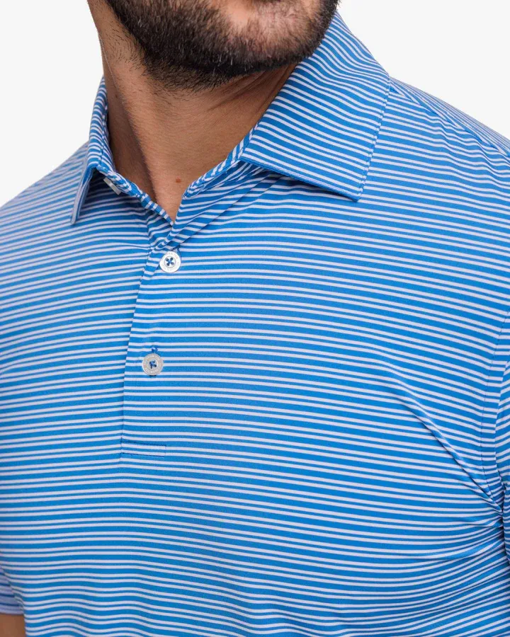Men's Brrreeze Millwood Stripe Performance Polo Shirt