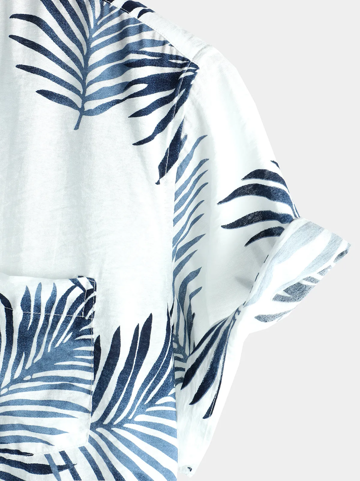 Men's Casual Holiday Cotton Pocket Short Sleeve Shirt