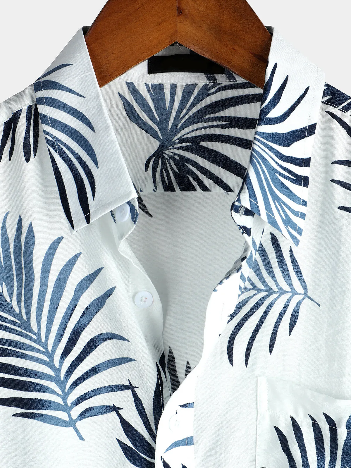 Men's Casual Holiday Cotton Pocket Short Sleeve Shirt