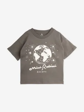 Mini Rodini Boys Society T-Shirt in Grey