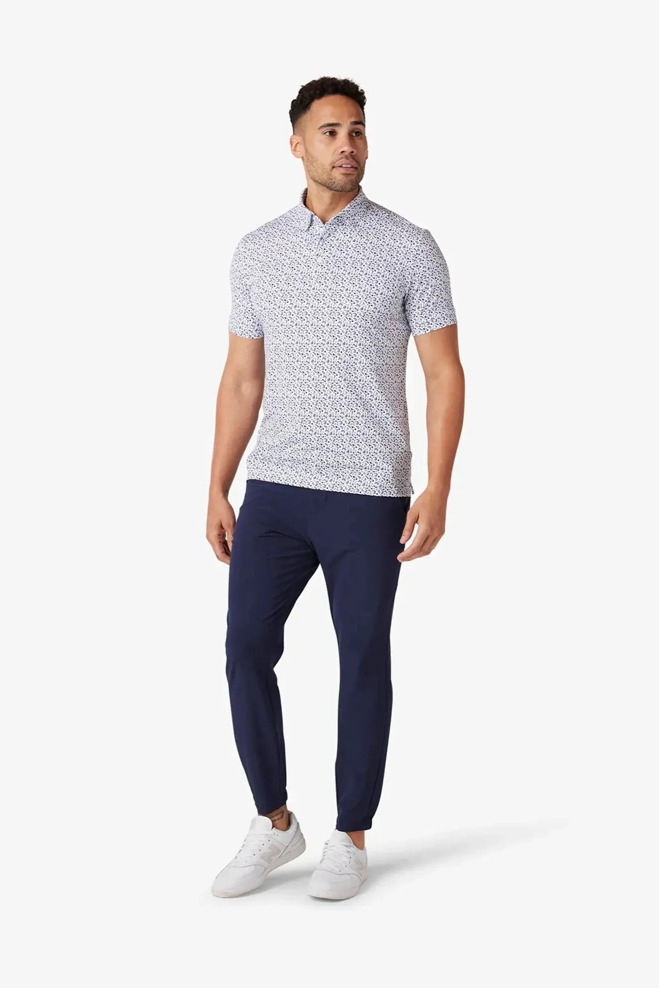 Mizzen Main Green White Navy Floral Print