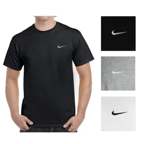 Nike Men's Short Sleeve Athletic Wear Embroidered Swoosh Workout Active T-Shirt