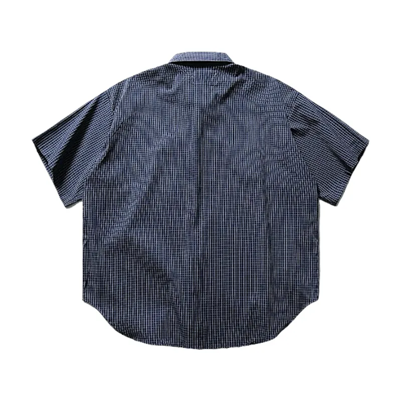Oversized check shirt with pockets