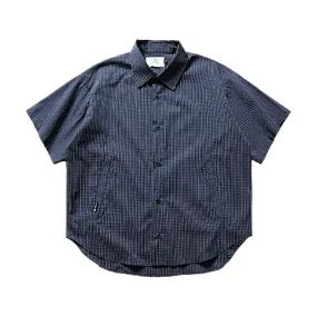 Oversized check shirt with pockets