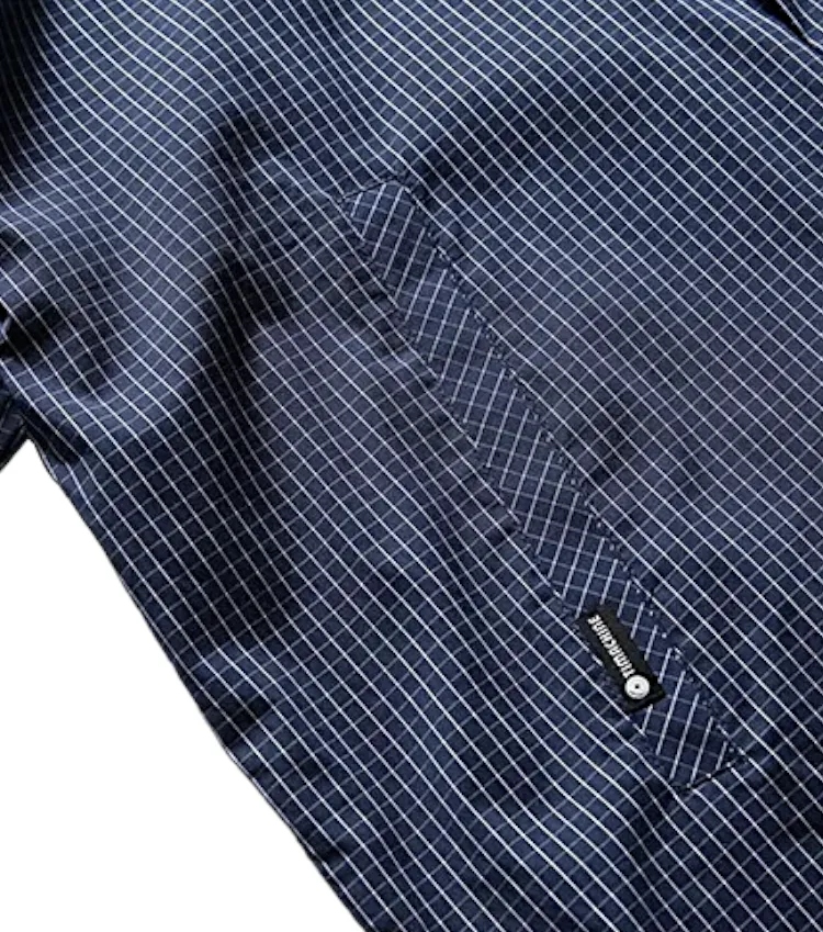 Oversized check shirt with pockets