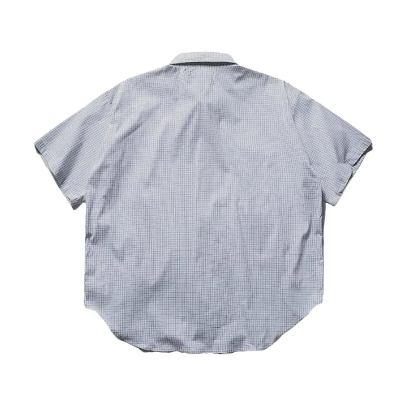 Oversized check shirt with pockets