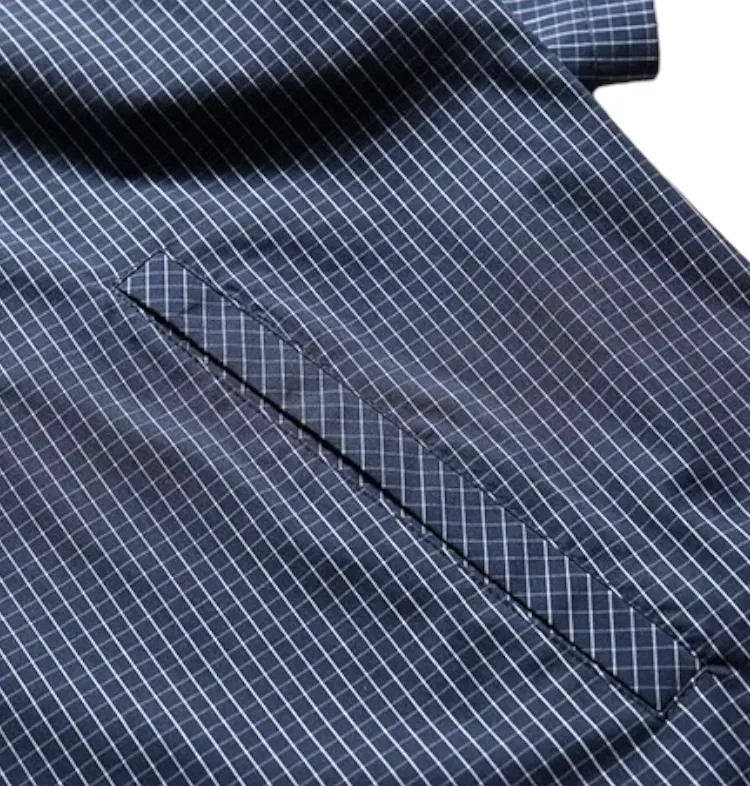 Oversized check shirt with pockets