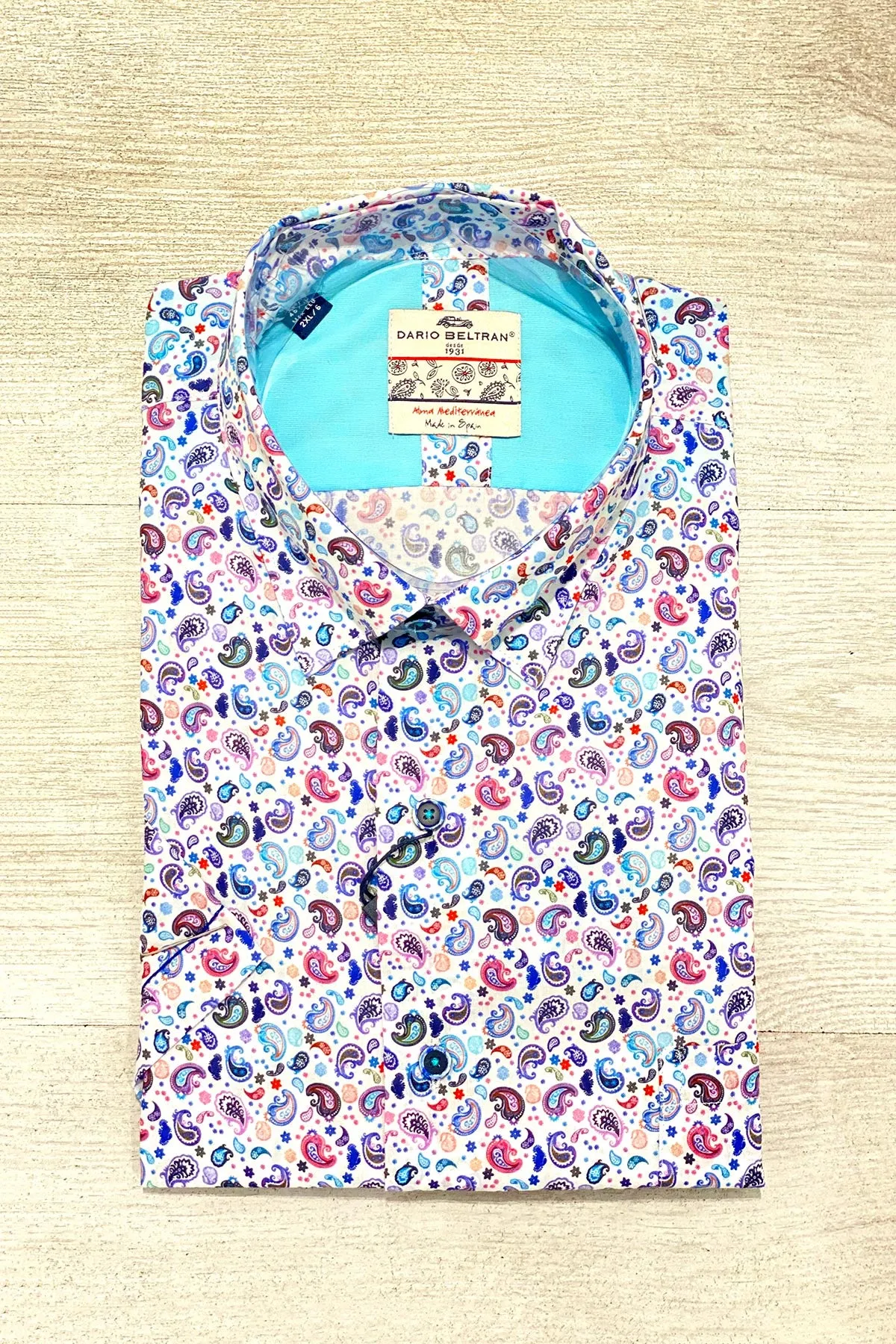 Paisleys Ter Short Sleeve Cotton Shirt