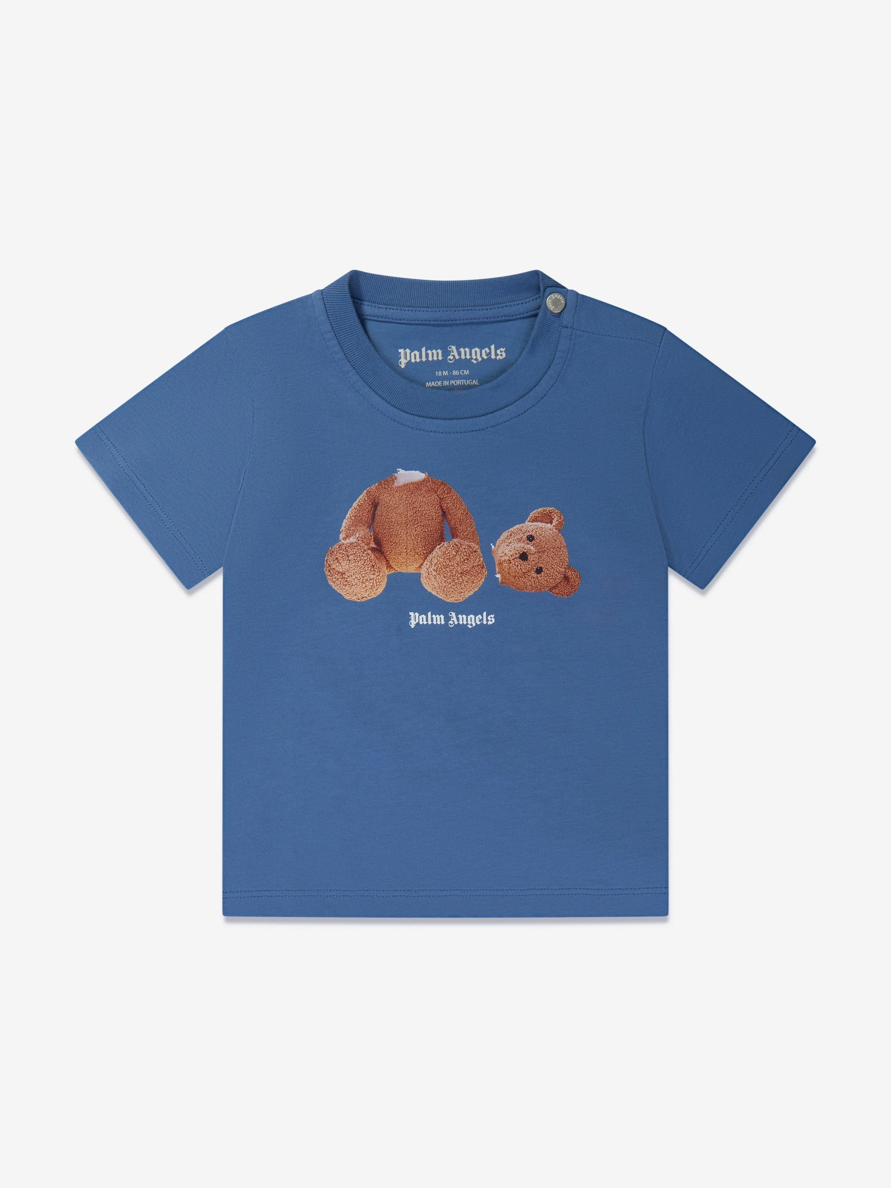 Palm Angels Baby Boys Bear T-Shirt in Blue
