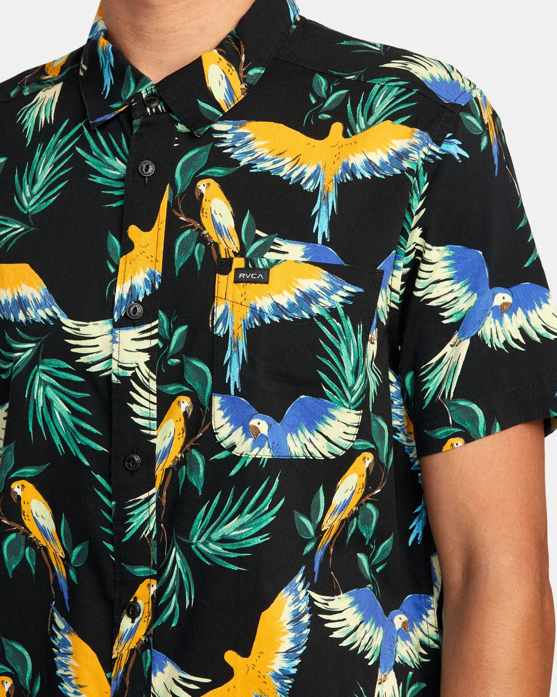 Pandemonium Short Sleeve Shirt - RVCA Black