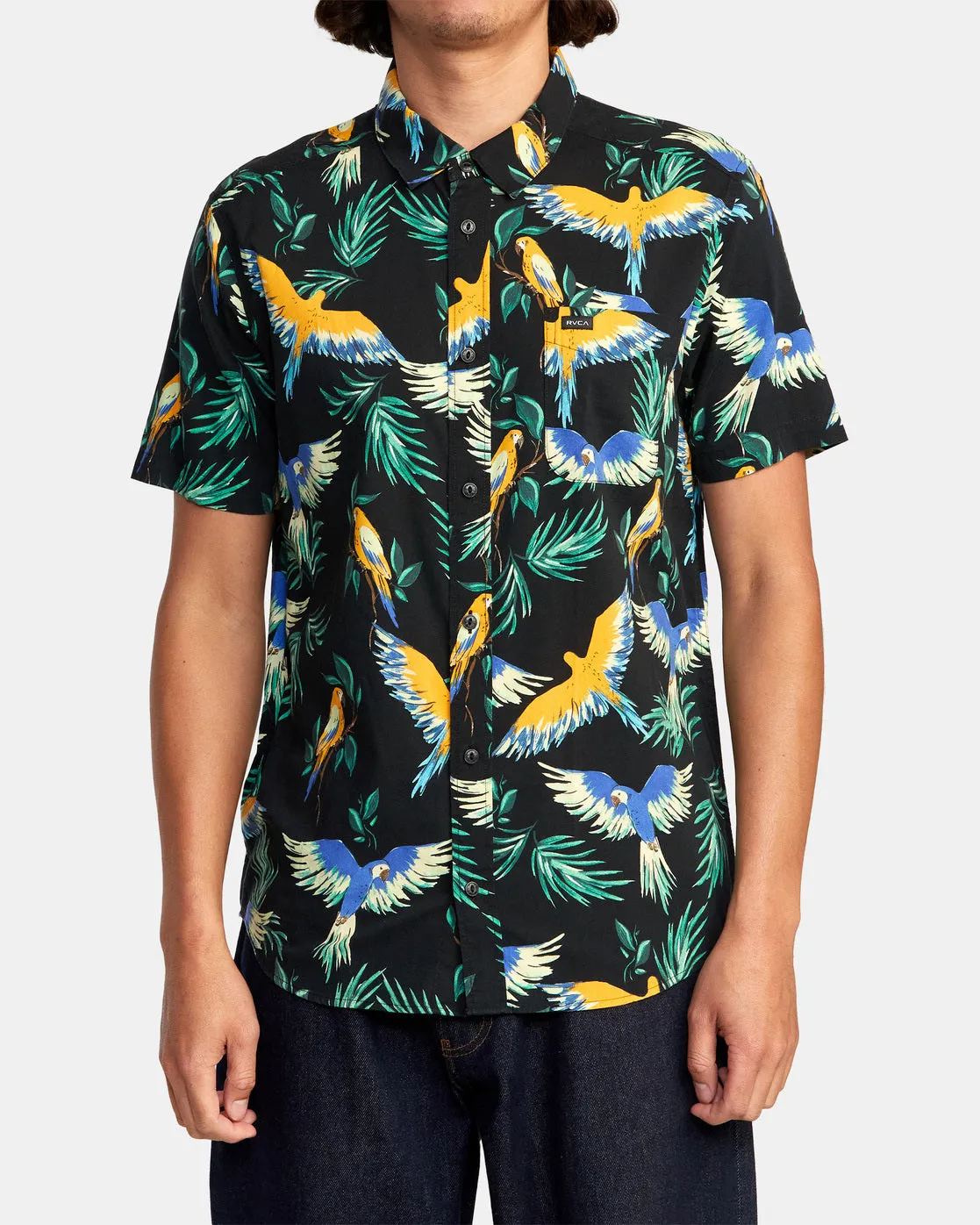 Pandemonium Short Sleeve Shirt - RVCA Black