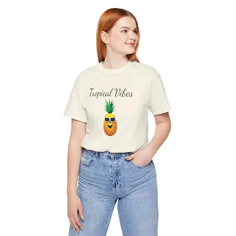 Pineapple Vibes Cozy Unisex Jersey Short Sleeve Tee