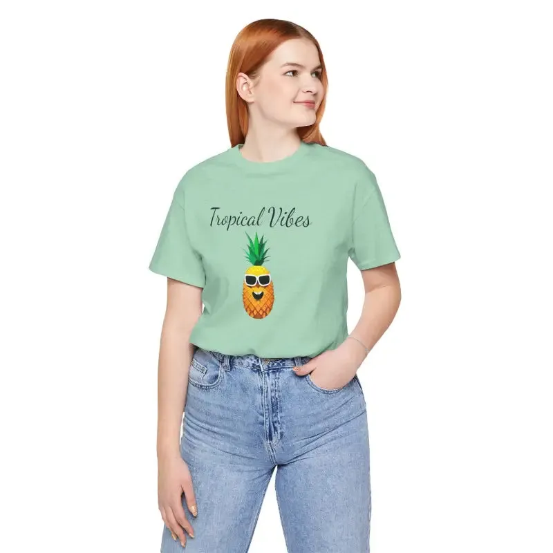 Pineapple Vibes Cozy Unisex Jersey Short Sleeve Tee