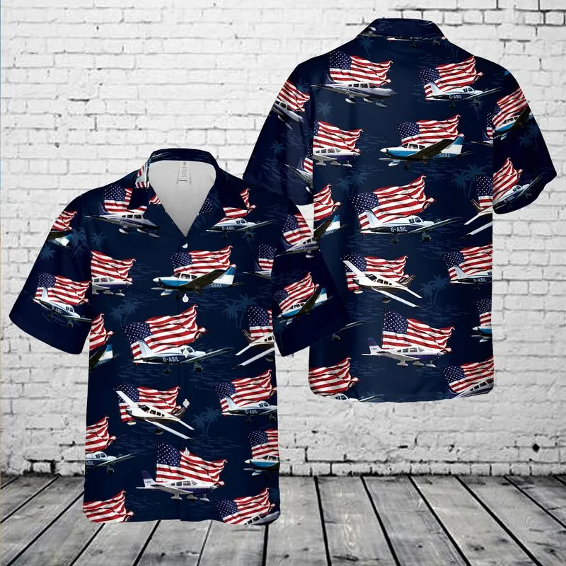 Piper PA-28 Cherokee 4th Of July Hawaiian Shirt, Patriotic Hawaiian Shirt for men