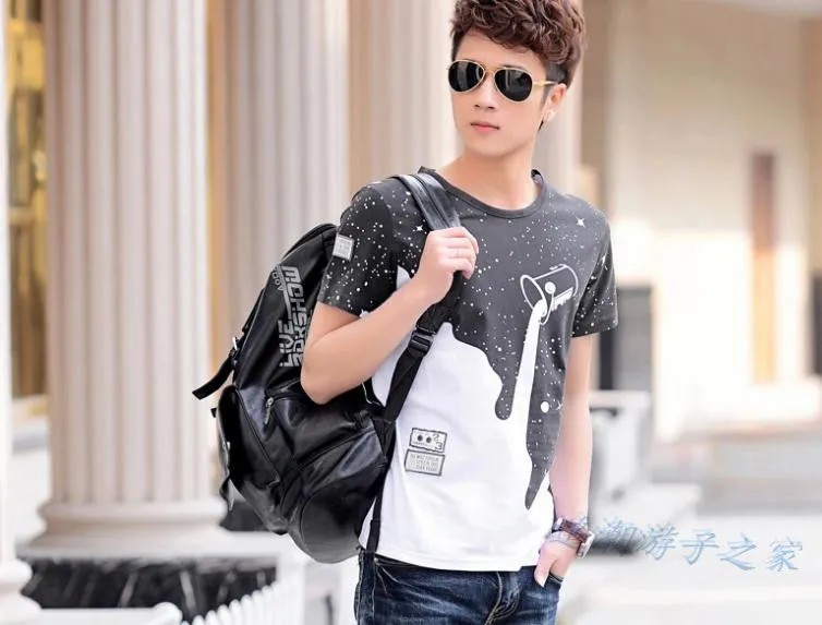 Popular Short Sleeve T-Shirt Summer Slim Look Trendy Matching T-Shirt