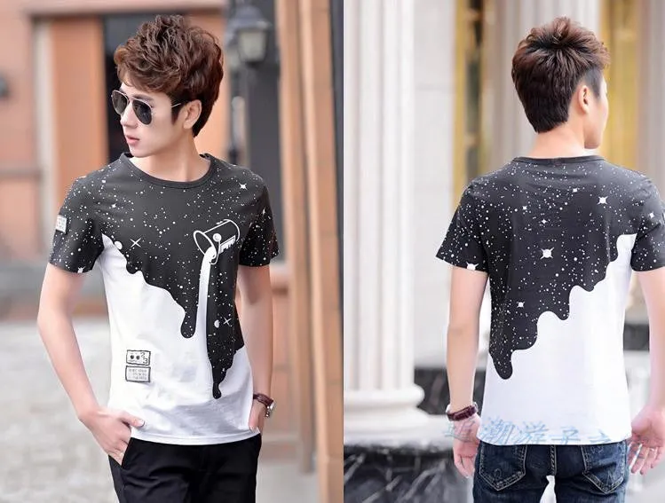 Popular Short Sleeve T-Shirt Summer Slim Look Trendy Matching T-Shirt
