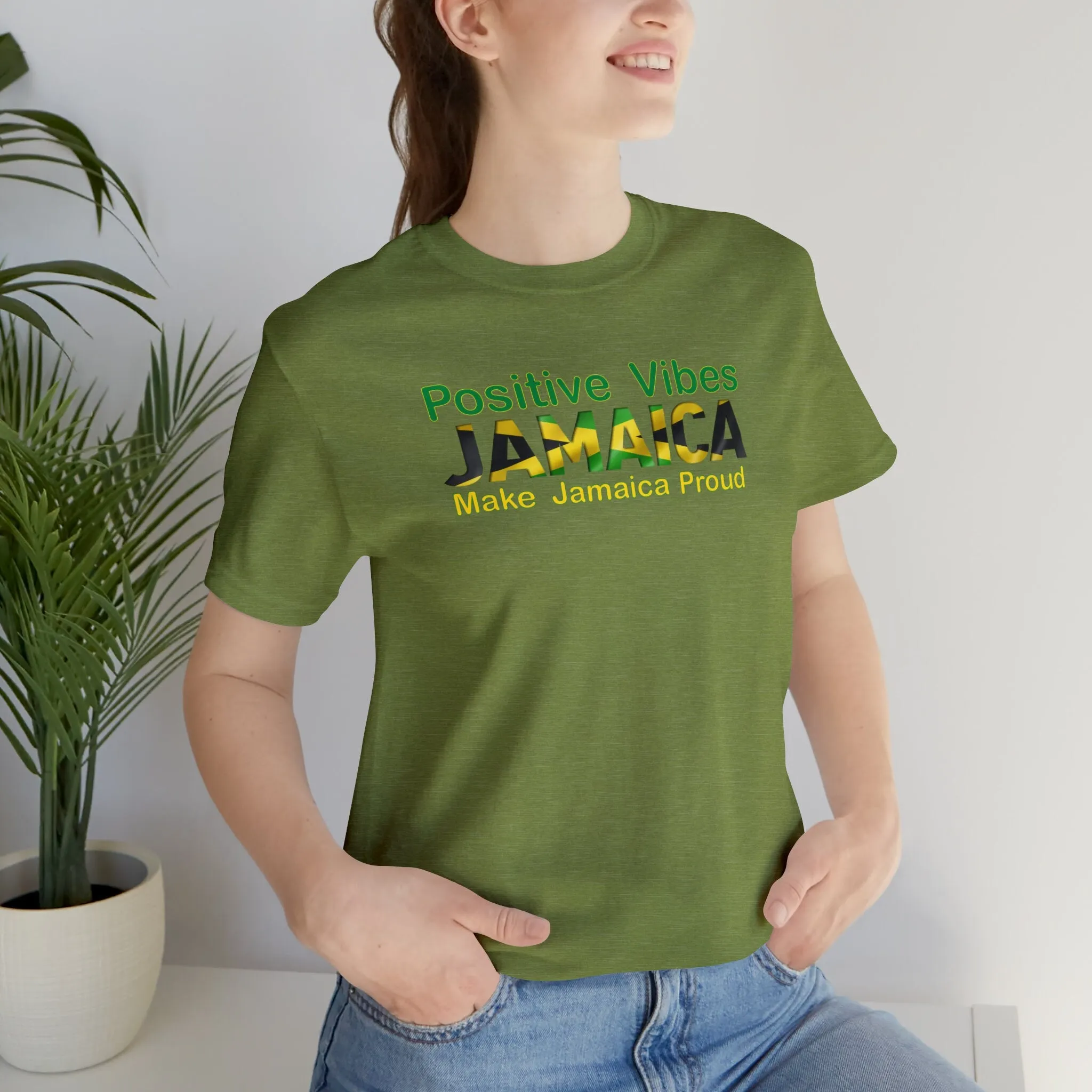 Positive Vibes Shirt | M23 designs cute Tropical clothe funny graphics apparel Jamaica T-shirt