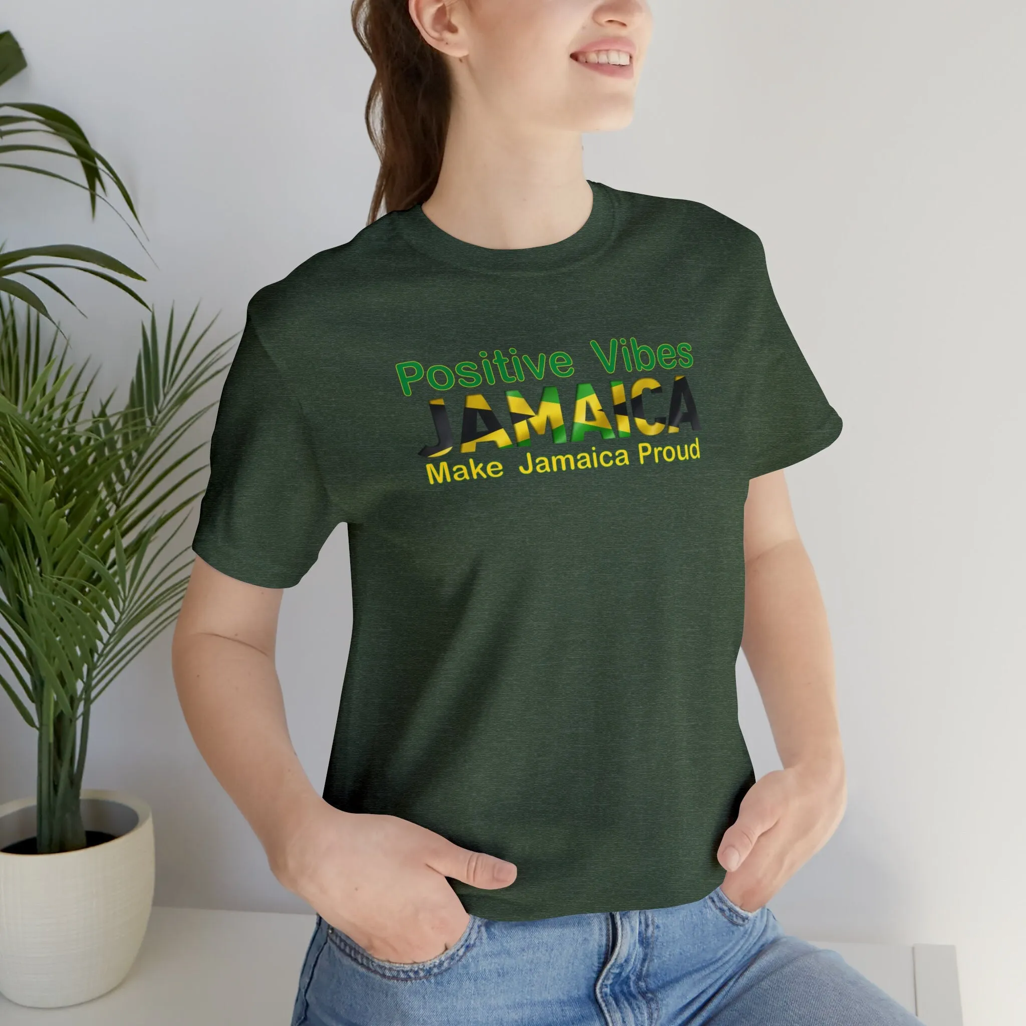Positive Vibes Shirt | M23 designs cute Tropical clothe funny graphics apparel Jamaica T-shirt