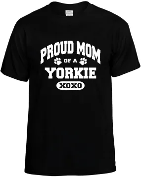 Proud Mom of a Yorkie Unisex T-Shirt Novelty Graphic Tee Shirt