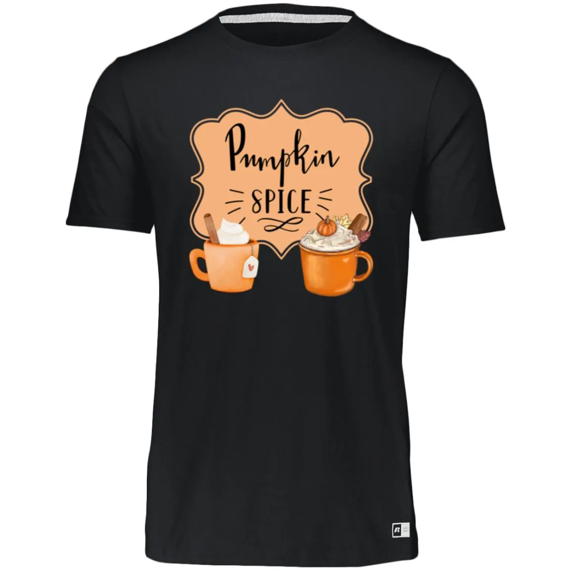Pumpkin Spice Latte Orangetan Black CLOSEOUT -- Essential Dri-Power Tee