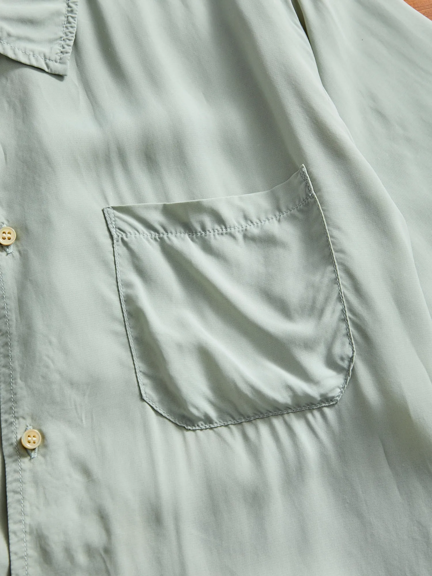 Rayon Hawk Short Sleeve Shirt in Sax