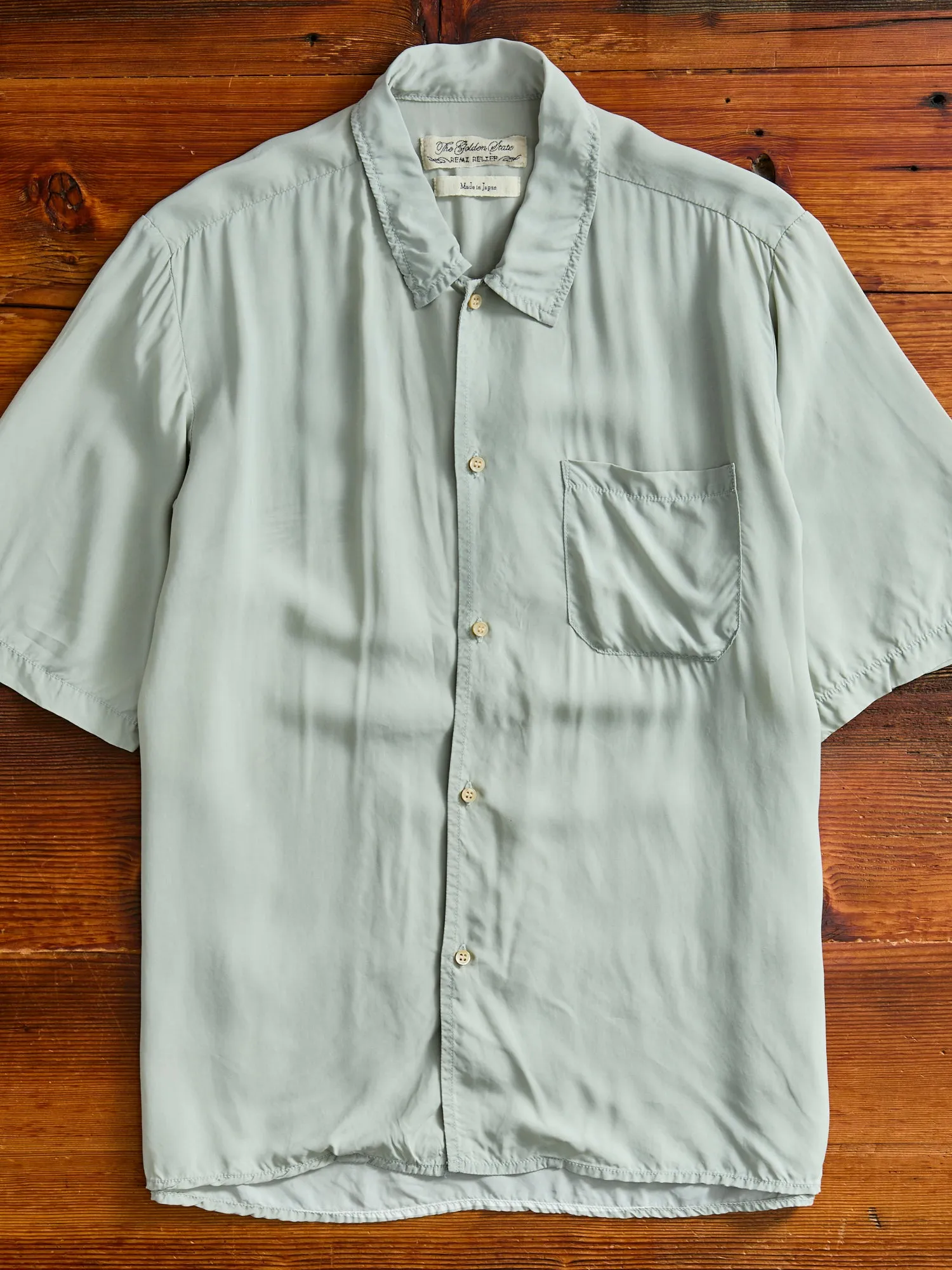 Rayon Hawk Short Sleeve Shirt in Sax
