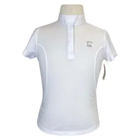 Riding Sport Kids’ Essential Short Sleeve Show Shirt in White - Children's XL