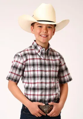 Roper Boys Campfire Plaid Short Sleeve Style 03-031-0378-2106