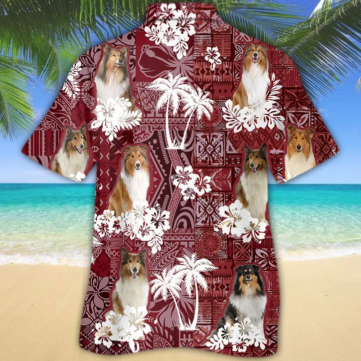 Rough Collie Hawaiian Shirt, Dog All Over Printed Hawaii Aloha Shirt