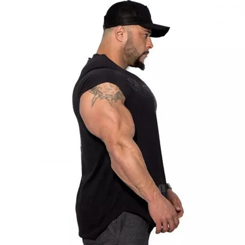 Ryan Body Builder Men Gyms Fitness Slim T-shirt Workout Cotton Tops