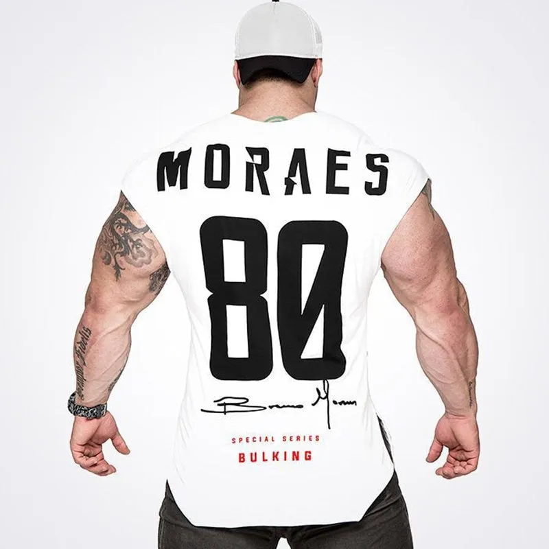 Ryan Body Builder Men Gyms Fitness Slim T-shirt Workout Cotton Tops
