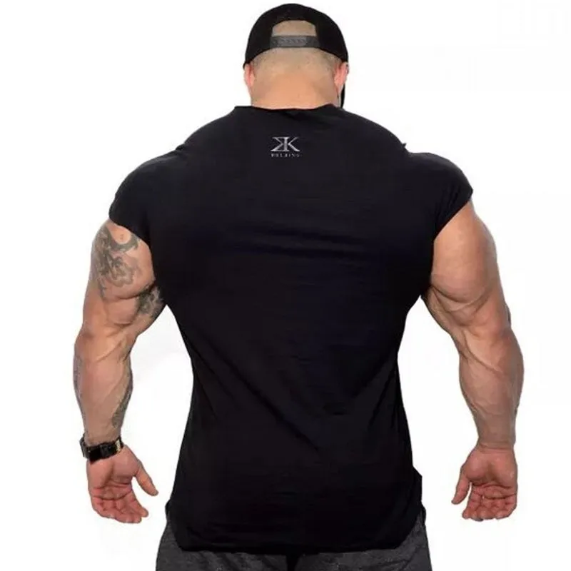Ryan Body Builder Men Gyms Fitness Slim T-shirt Workout Cotton Tops