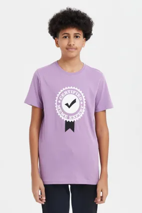 Senior Boys Lilac Certified Short Sleeve Graphic T-Shirt