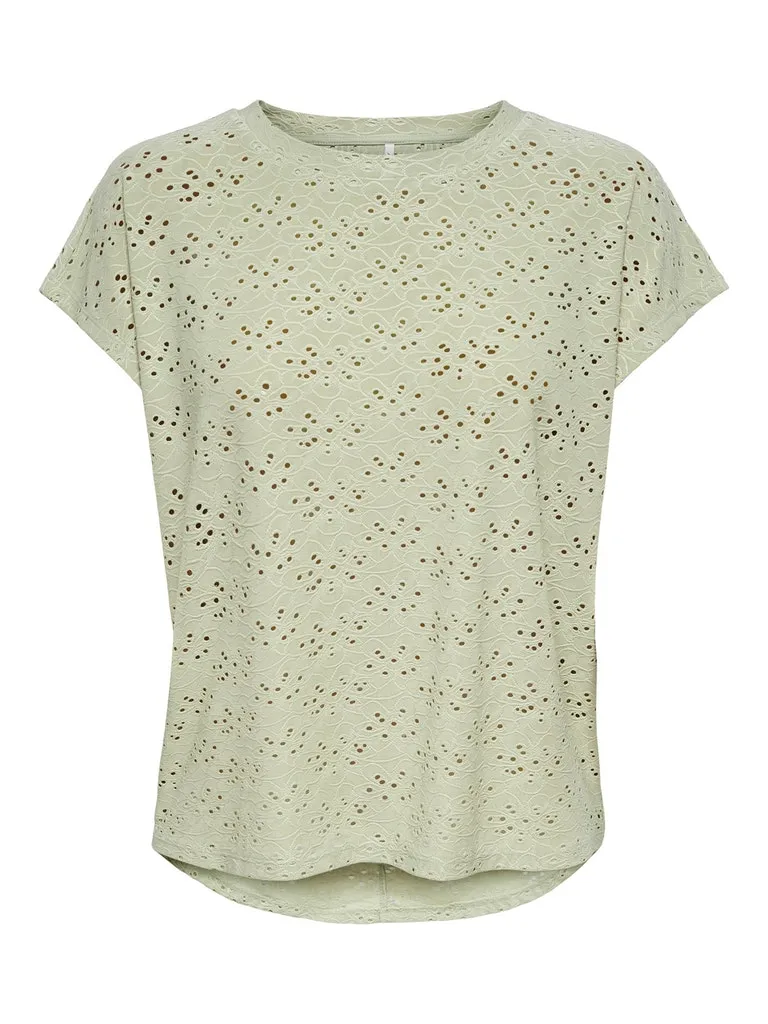 Smilla Short Sleeve Eyelet Top